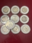10 franklin half dollars All 90% Silver Mixed Dates
