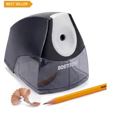 Bostitch Electric Pencil Sharpener: High-Capacity Tray Safety Features, Black