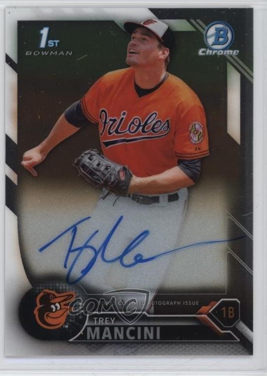 2016 Bowman Chrome Prospect Auto Trey Mancini #CPA-TM Auto p8v