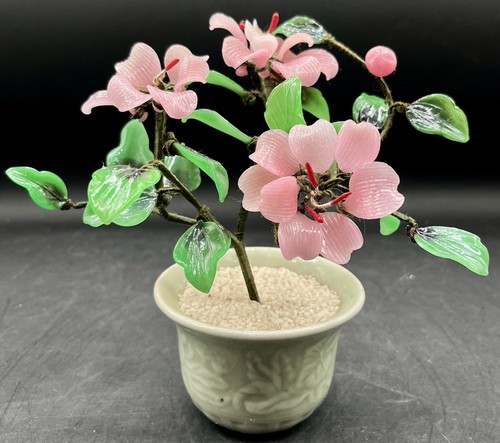Vintage Bonsai Cherry Blossom Tree 7”