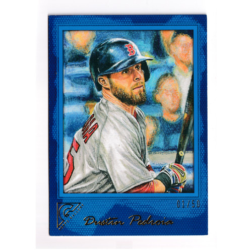 Dustin Pedroia [Blue] #48 2017 Topps Gallery card
