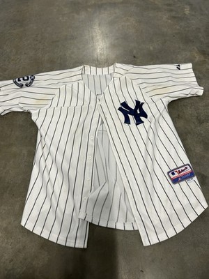 Vtg New York Yankees Majestic Derek Jeter Team Captain Jersey Size 48