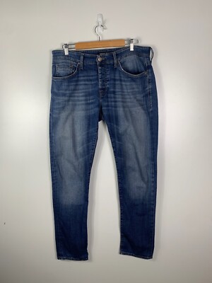 Mavi Jeans Women's 30 Blue Denim Skinny Leg Slim Fit Stone Wash 33 x 32 Ladies