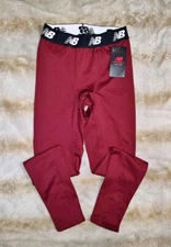 NWT new Balance Men's medium compression Tights Track and Field Running burgundy
