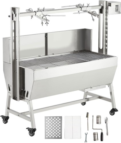 Roaster Spit Rotisserie BBQ Grill Pig Lamb Chicken Roaster 50W 132LBS NEW - Picture 2 of 8