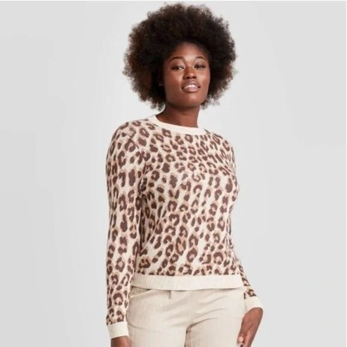 brown leopard sweater