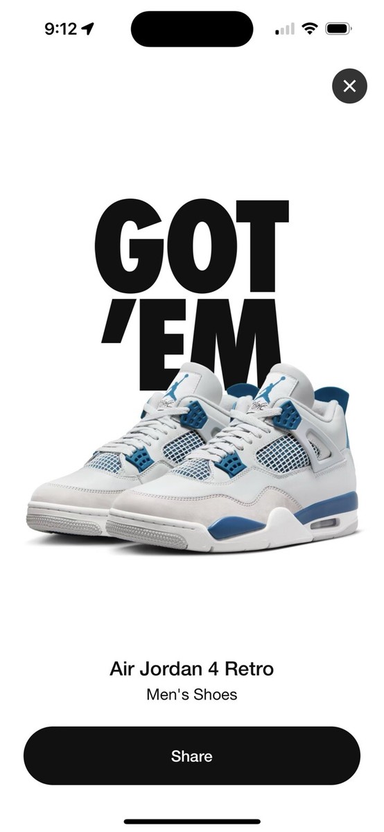 Nike Air Jordan 4 Retro 2024 AJ4 Military Blue SIZE 13 MEN FV5029