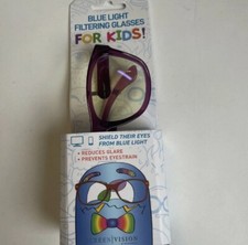 ICU Eyewear Kids Screen Vision Blue Light Filtering Square Oval Glasses Purple