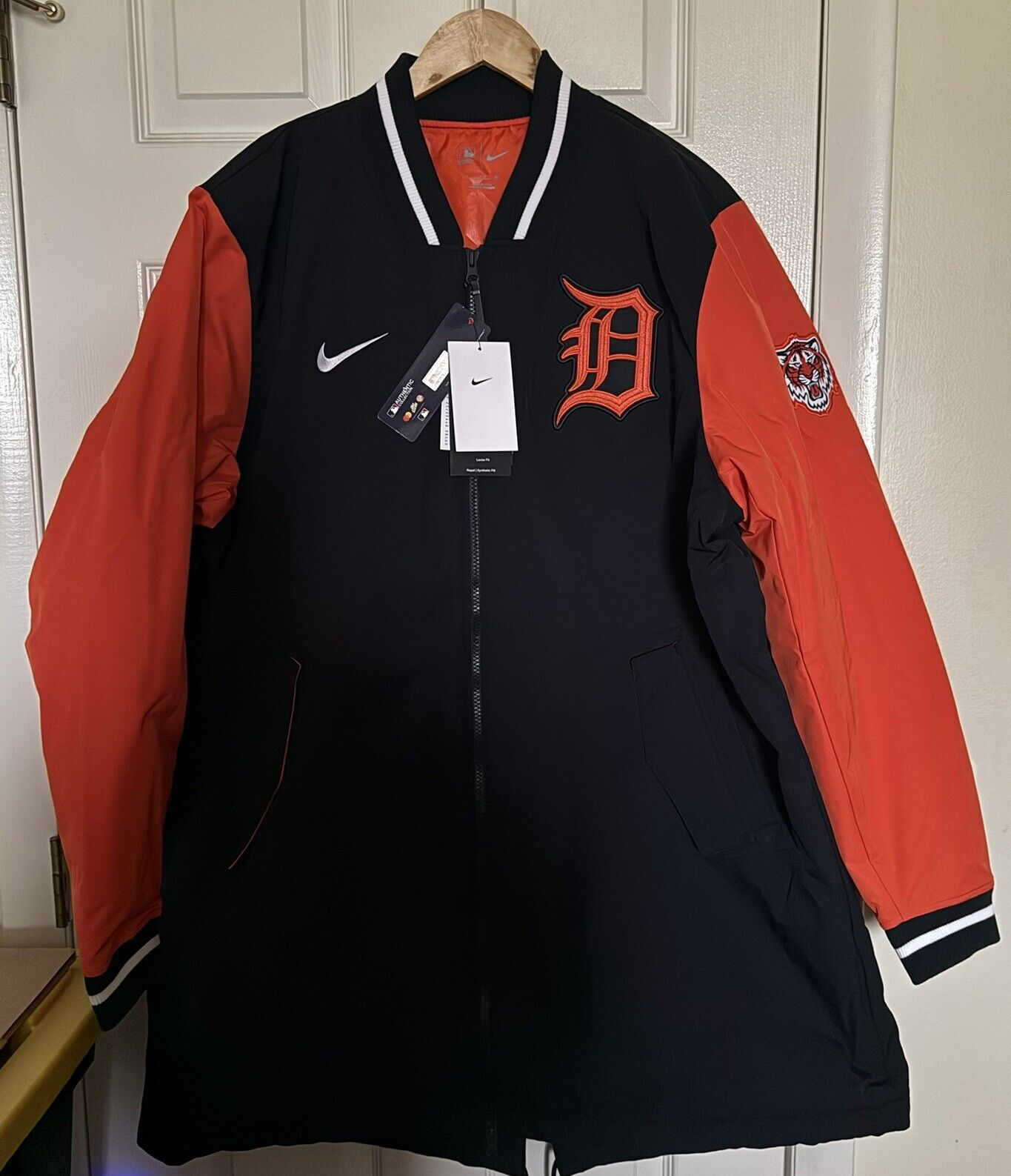 SACAI X NIKE Giacca Dugout Nike Uomo XL Detroit Tigers Collezione Autentica Emessa Giocatore NUOVA