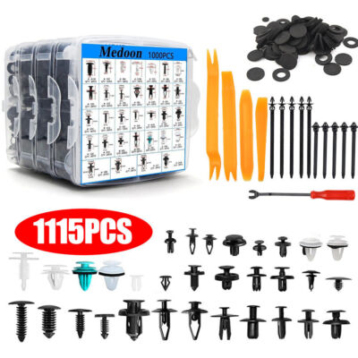 1115 Pcs Car Retainer Clips Auto Fastener Push Trim Clip Pin Rivet Bumper Kit ..