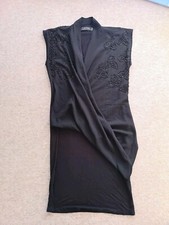 Religion black beaded dress size 8 bodycon wrap