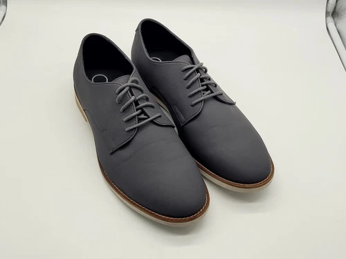 Calvin Klein Men's Oxford Dark Gray Aggussie Lace Up SZ 11.5