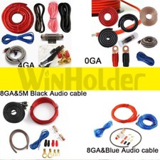 US Car Audio Wires Kit 8/4/0GA Gauge Amp Amplifier Install Wiring Complete FUSE