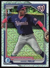 2024 Bowman Chrome Angel Feliz #BCP-198 Mega Box Mojo Refractor Nationals