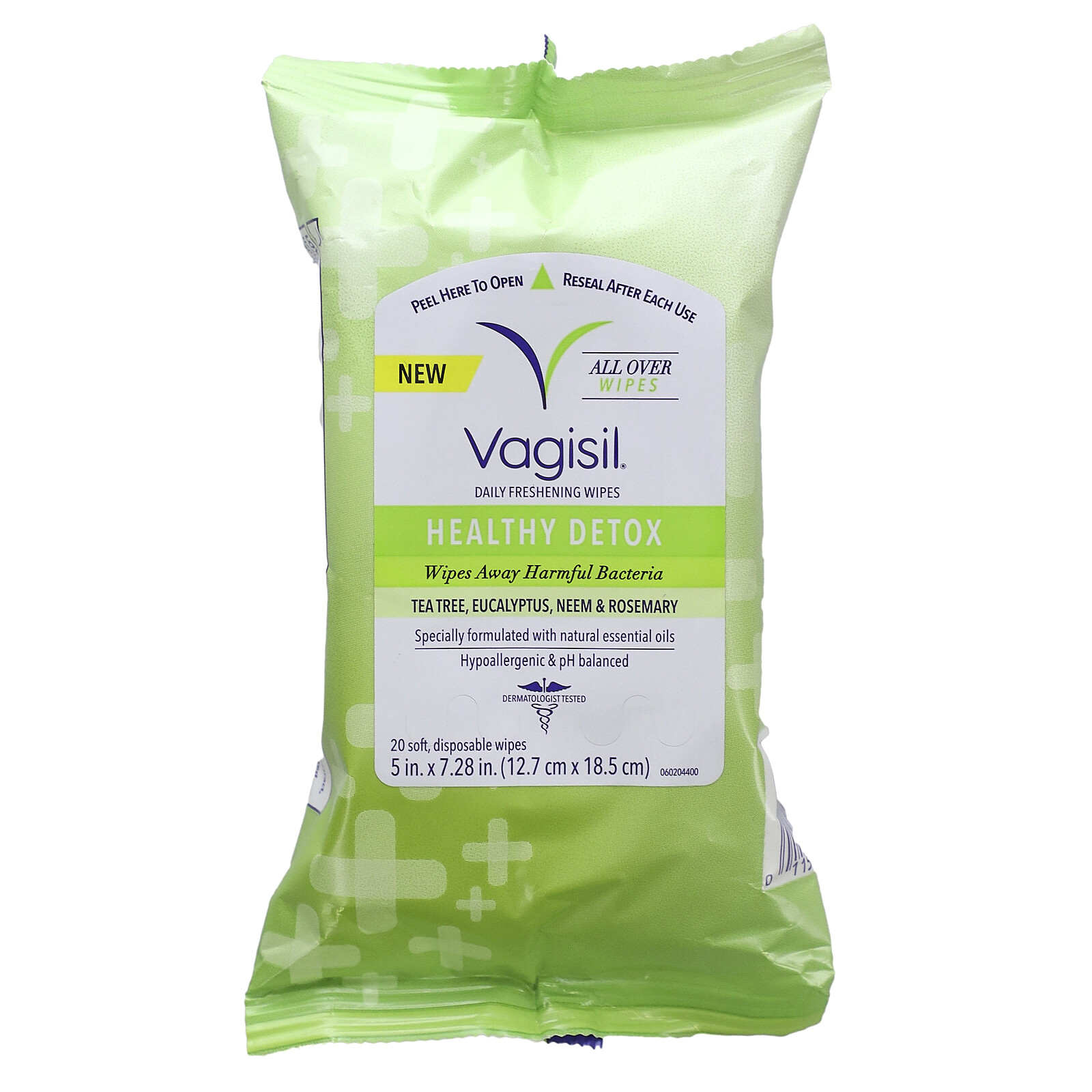 Ежедневные освежающие салфетки, Здоровая детоксикация, 20 одноразовых салфеток