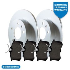 Image of Rear Brake Discs & Pads Braking Service Replacement Kit Fits Renault Laguna
