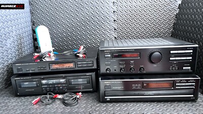 Onkyo Stereo System A-RV401 Amplifier T-401 FM/AM TA-W11 Cassette