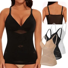 Women Tummy Control Camisoles Shapewear Compression Tanks Sexy V-Neck Tops US