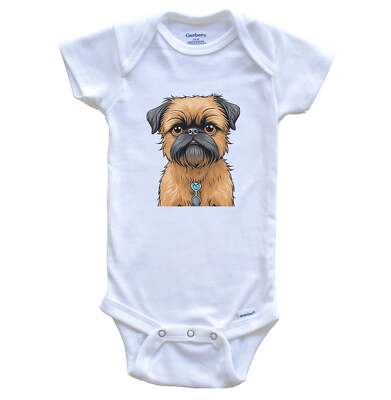 Cute Brussels Griffon Dog Breed Baby Bodysuit