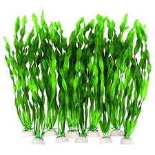 Fish Tank Artificial Plants Aquarium Plastic Seaweed Decorations 12Inch Tall ...