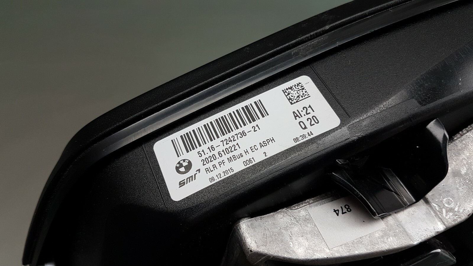 2013 BMW F20 OS Drivers Right Wing Mirror P/n 7242736 7286050 for  