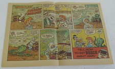 1957 two page BOSCO cartoon ad ~ MUSCLES AND THE SUNKEN TREASURE