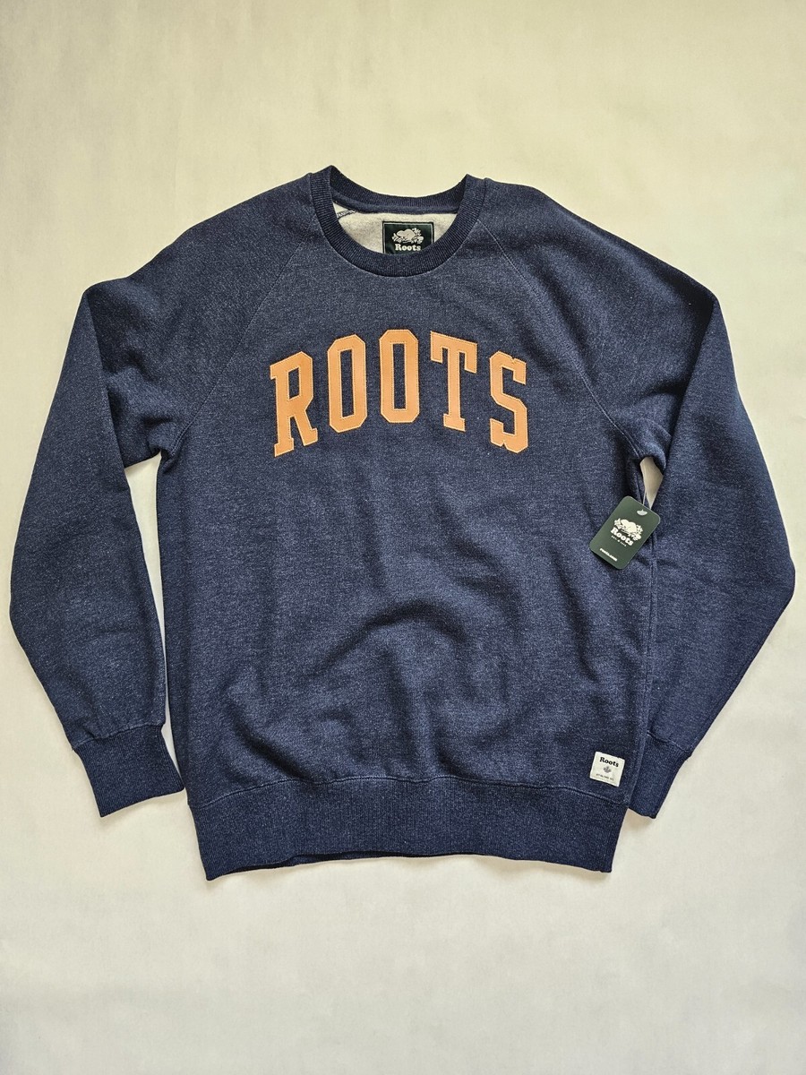 ROOTS ARCH CREWNECK NAVY BLAZER MIX SMALL BRAND NEW FREE
