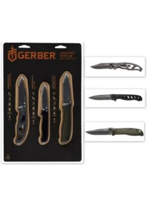 Gerber 3-Piece Folding Knife Set Gerber Gear Greatest Hits 3.0