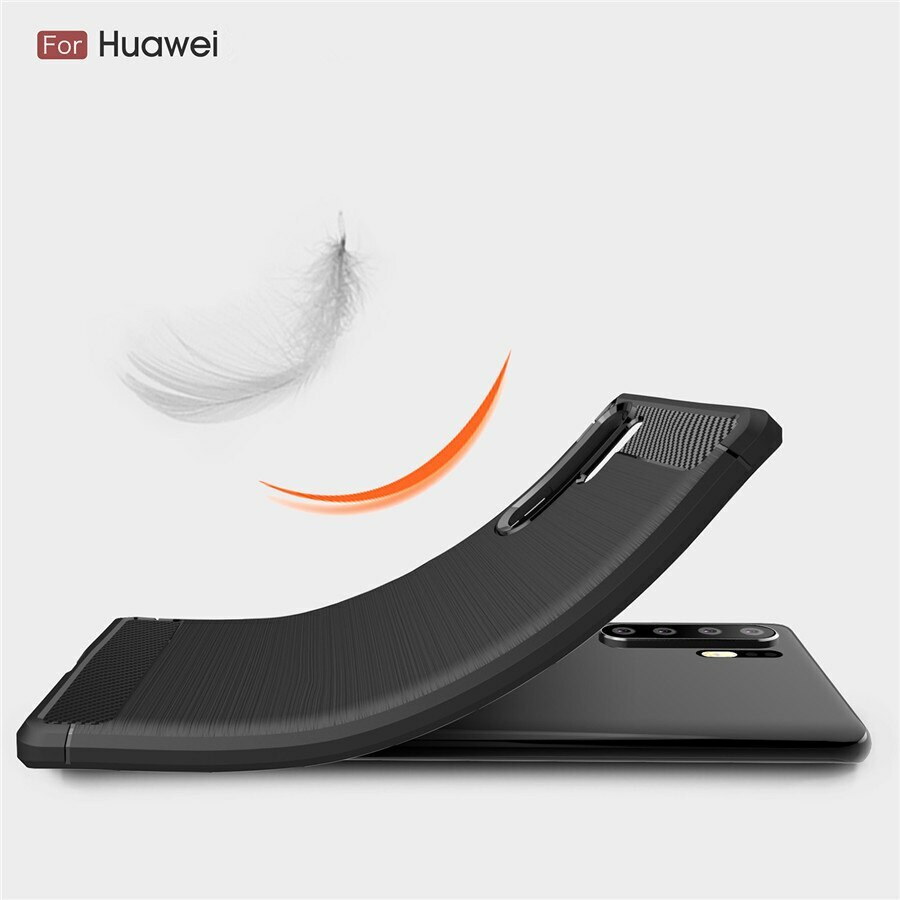 For Huawei P30 Pro Lite Carbon Fiber TPU Armor Cover Heavy Duty