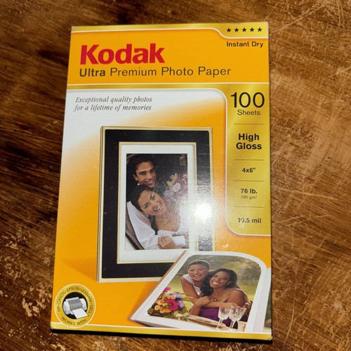 Kodak 4" x 6" Ultra Premium Fotopapier Hochglanz 100 Blatt.