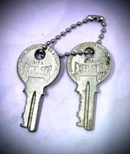 2 Vintage Excelsior #4250 Keys- Luggage Steamer Trunk, Set Of 2