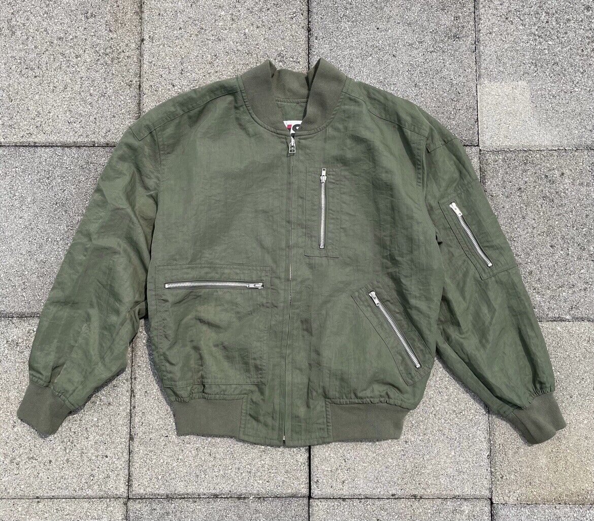 Issey Miyake Vintage IS sport MA1 bomber jacket olive green Issey Miyake Vintage IS sport MA1 bomber jacket olive green