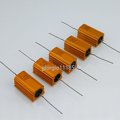 5pcs 8 Ohm 8R 5W Watt Aluminum Housing Metal Housing Wirewound Resistors