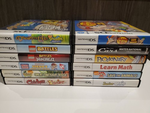 Nintendo DS 12 Mixed Game Lot - Cars, Ferb, Lego Ninjago, Diego, Chicken Blaster