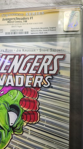 Boceto a todo color de Avengers/Invaders 1 CGC 9.6 Spiderman de adelante hacia atrás Ken Haeser - Imagen 8 de 9