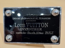 Louis Vuitton Inventeur Belt Buckle Black Silver Tone Pre-Owned Rare