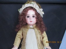 19" Antique Closed Mouth Jumeau Doll Mkd. Head & Body