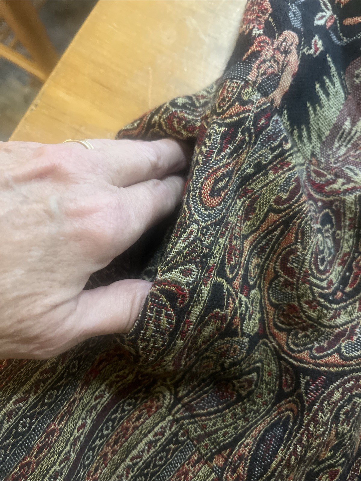 Tapestry Patchwork Lined Jacket X-Large White Sta… - image 8