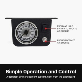 Universal Air Shock Controller - 160 PSI Compressor & Pressure Gauge Included