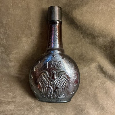 1976 bicentennial eagle bottle aqua velvet ice blue aftershave cologne empty
