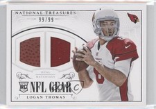 2014 National Treasures Rookie NFL Gear Materials Dual 99/99 Logan Thomas 5yr