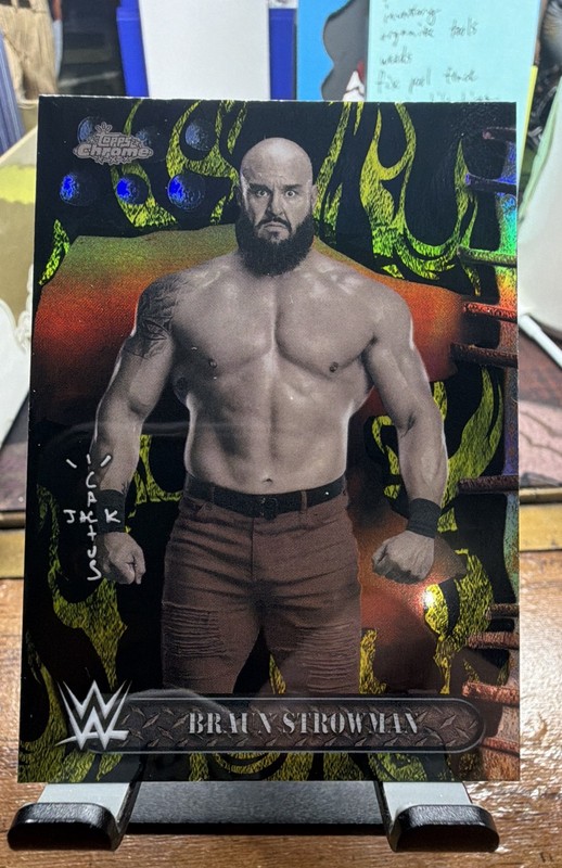 2025 Topps Chrome WWE X Cactus Jack - Braun Strowman, Braun Strowman #68 Black &
