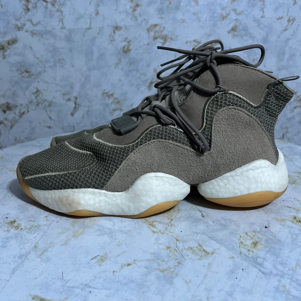 Adidas Crazy BYW Mens Size 11.5 Shoes Green Brown Athletic Mid Trainer Sneakers - Image 4 of 4