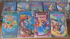 Walt Disney Classic Collection 9 VHS Tapes Sleeping Beauty, Toy Story ETC Used