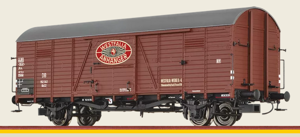 Brawa 50488 Dc - Gedeckter GüTerwagen Glr22 Westfalia Db Ep. Iii, H0 Dc, Neu+Ovp-image