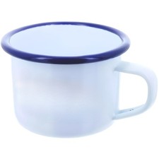 Falcon 125ml Enamel Espresso Mug White Traditional Coffee Cup Camping Durable