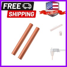 2PCS 99.98 Pure Copper Rod 3/8''10mm Dia 4'' Lengther Copper Round, Rod Soli...
