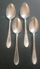Antique/ Vintage Towle Sterling Silver Set of 4 Demitasse Spoons Engraved 