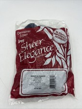 LEGGS SHEER ELEGANCE PANTYHOSE SHEER TOE NAVY 3 Pair SIZE A