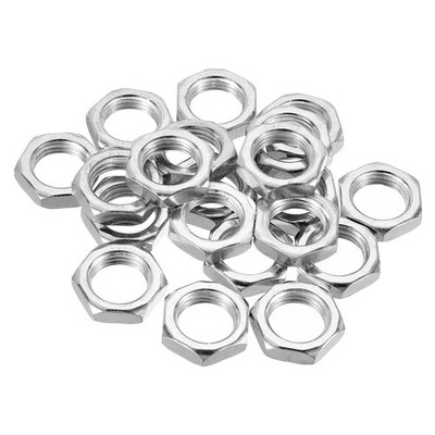 20pcs M16x1.5 Steel Hex Nuts Hardware Nuts Screw Bolt Fasteners 6mm High